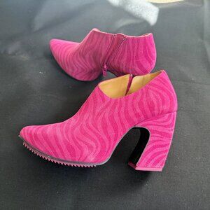 John Fluevog Hot Pink Booties - Size 7